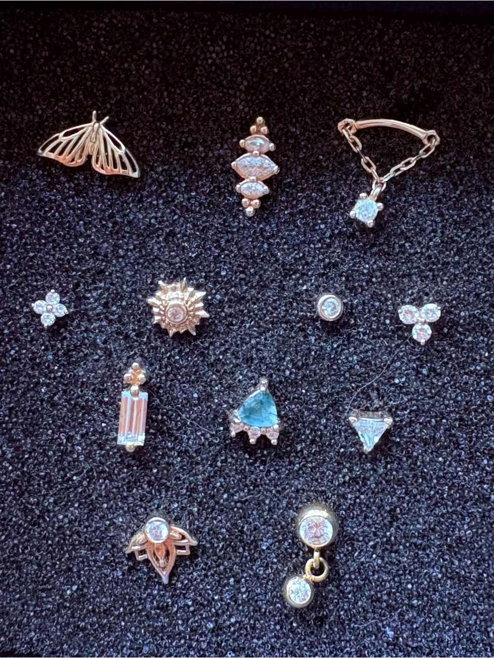 14k threadless ends